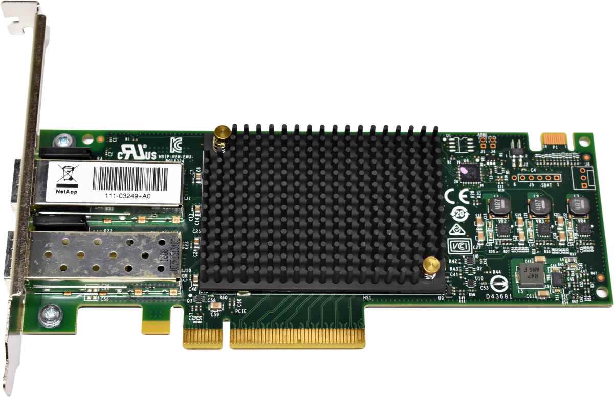 NetApp Emulex X1134A 111-03249+A0 P011324-21G Dual-Port 32G SFP+ PCIe3.0 x8 HBA