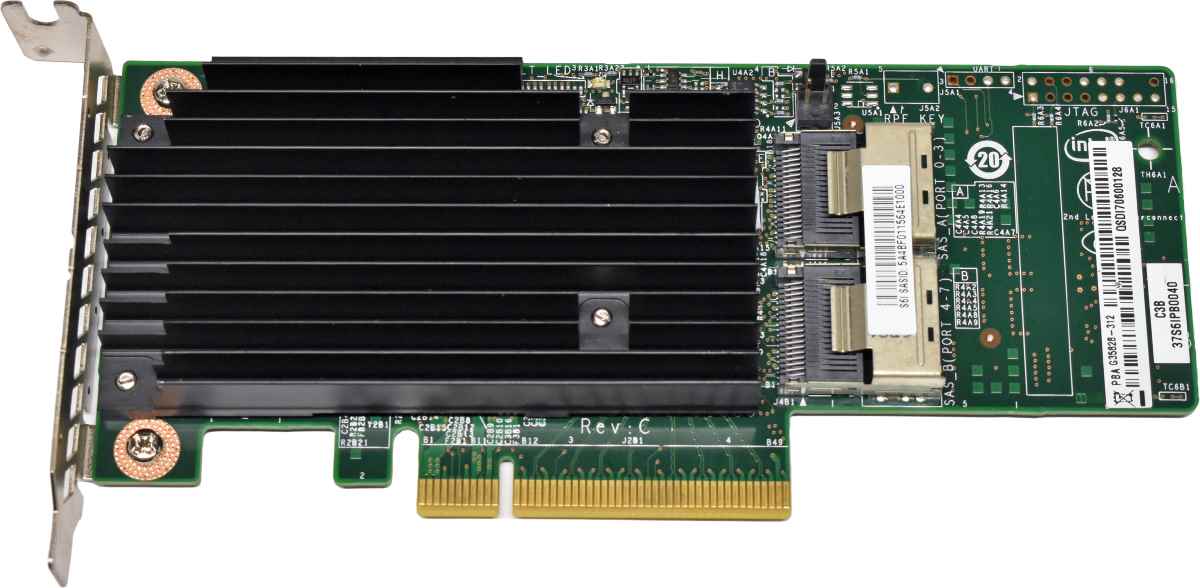 Intel G35828-312 8-Port SAS 6G PCIe x8 RAID Controller +Cable LP