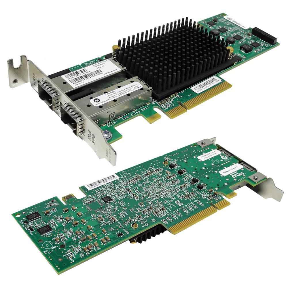 HP Dual-Port CN1100E 10GbE FC SFP+ PCIe x8 CNA Card OCE11102 SP# 615406-001 LP