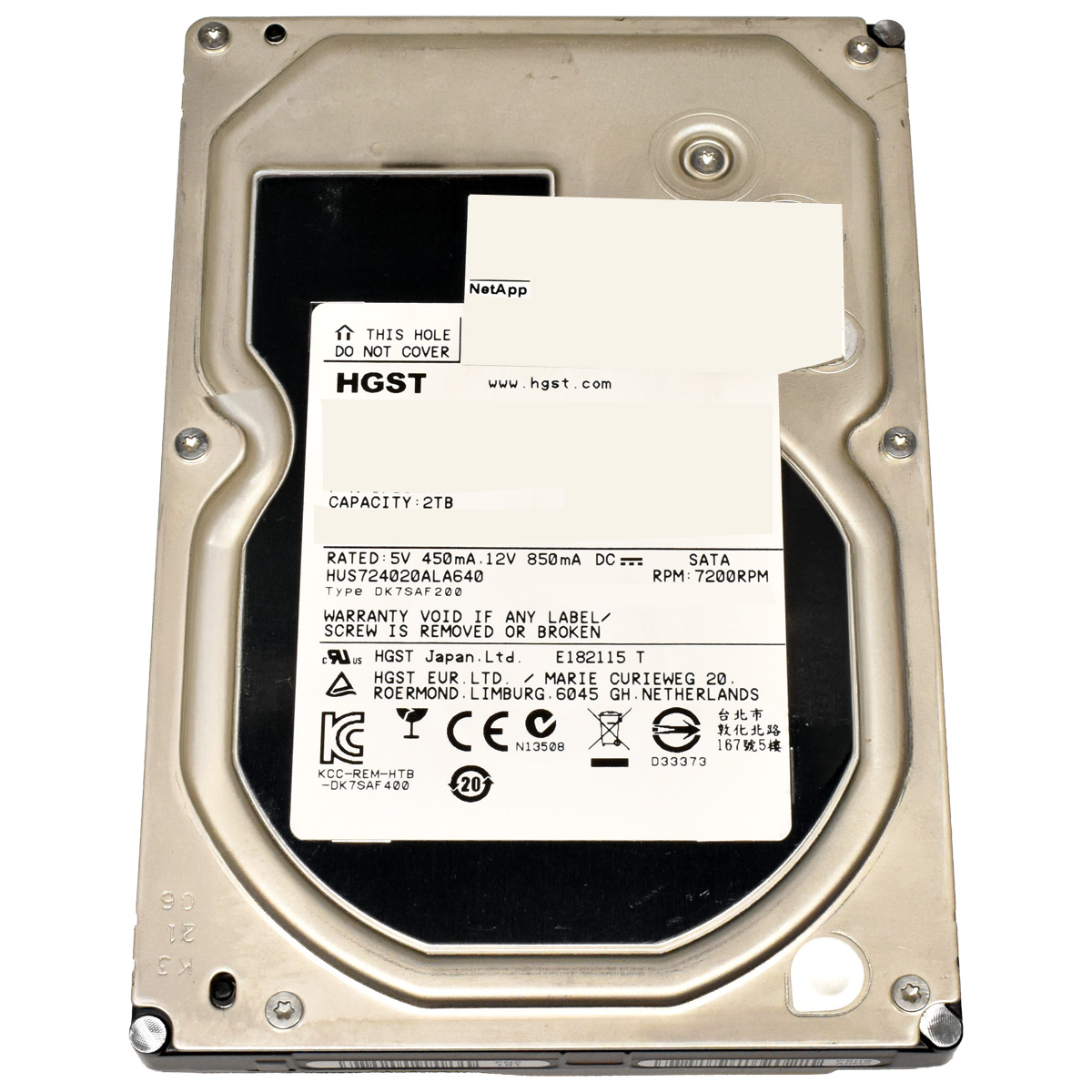 HGST 2TB 3.5" 7.2K 3G SATA HDD HUS724020ALA640 512 Bytes