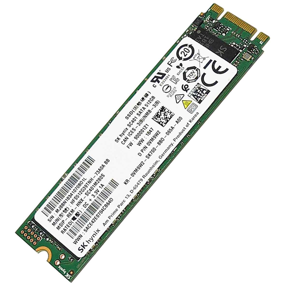 Dell SK hynix SC401 Solid State Drive (SSD) 512 GB M.2 2280 SATA 0VM9W2 Dell SK hynix SC401 Solid State Drive (SSD) 512 GB M.2 2280 SATA 0VM9W2