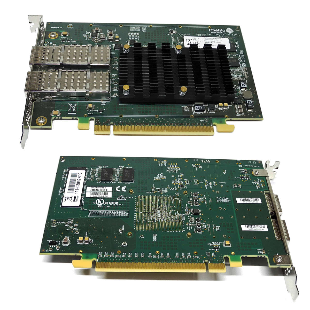 NetApp Chelsio T62100-CR Dual-Port 100GbE QSFP28 PCIe x16 3.0 Network Adapter