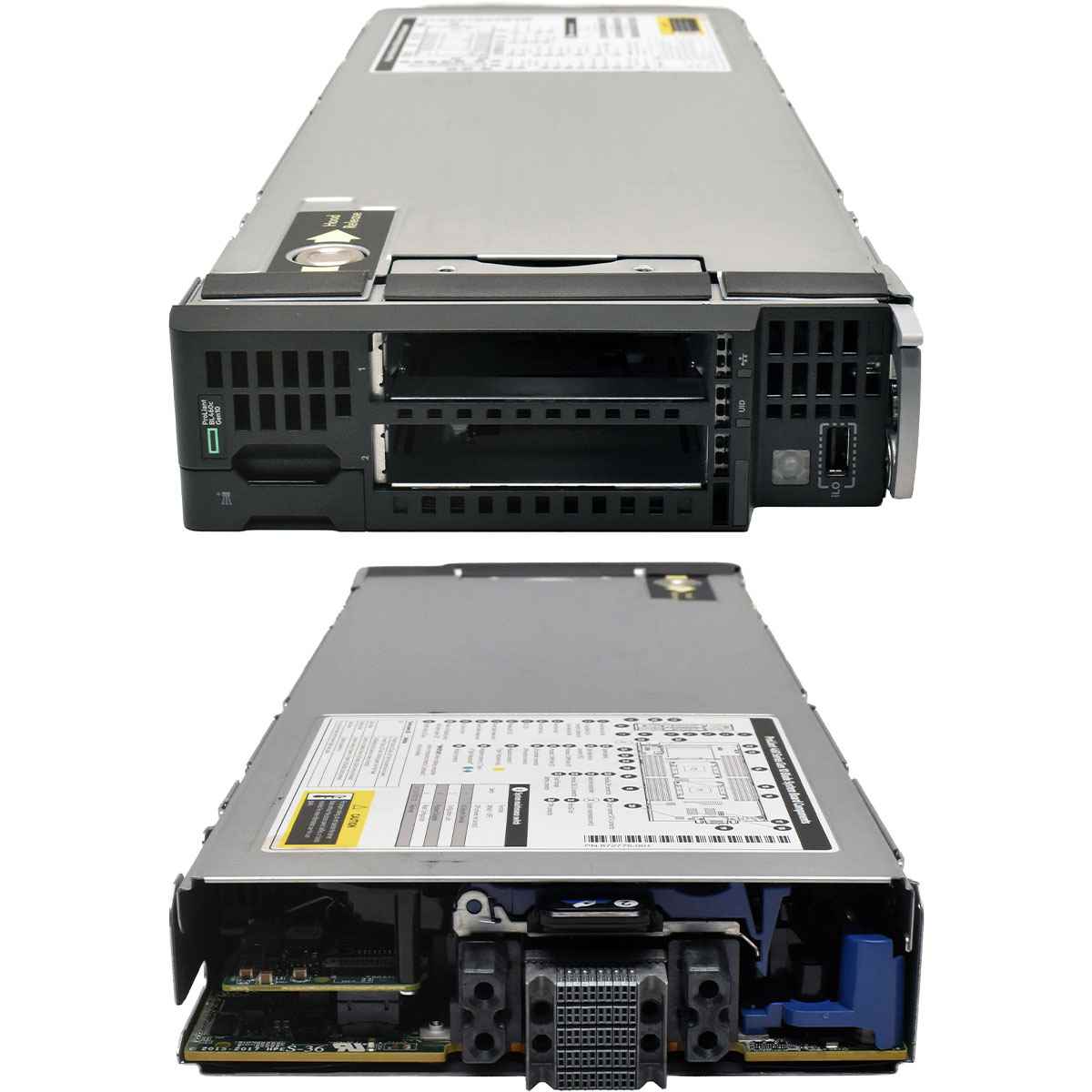 HP ProLiant BL460c G10 Blade 2xKühler ohne CPU 0GB PC4 P204i 2x SFF 2x M.2 Port HP BladeSystem c7000 Enclosure 681844-B21 8xBL460C G10 2xPlatinum 8276 128GB RAM P204i P408e-M 2xSFF