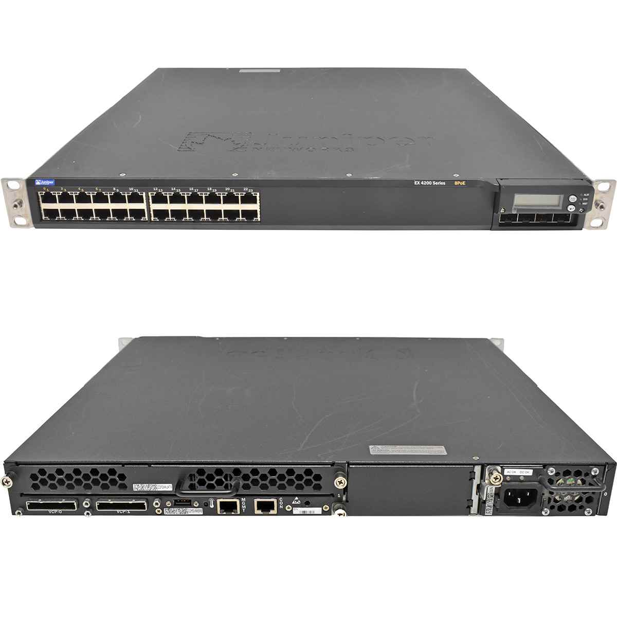 Juniper EX4200-24T 24-Port GE 8-Port PoE +Module 4x1G SFP 1x PSU Juniper EX4200-24T 24-Port GE 8-Port PoE +Module 4x1G SFP 1x PSU
