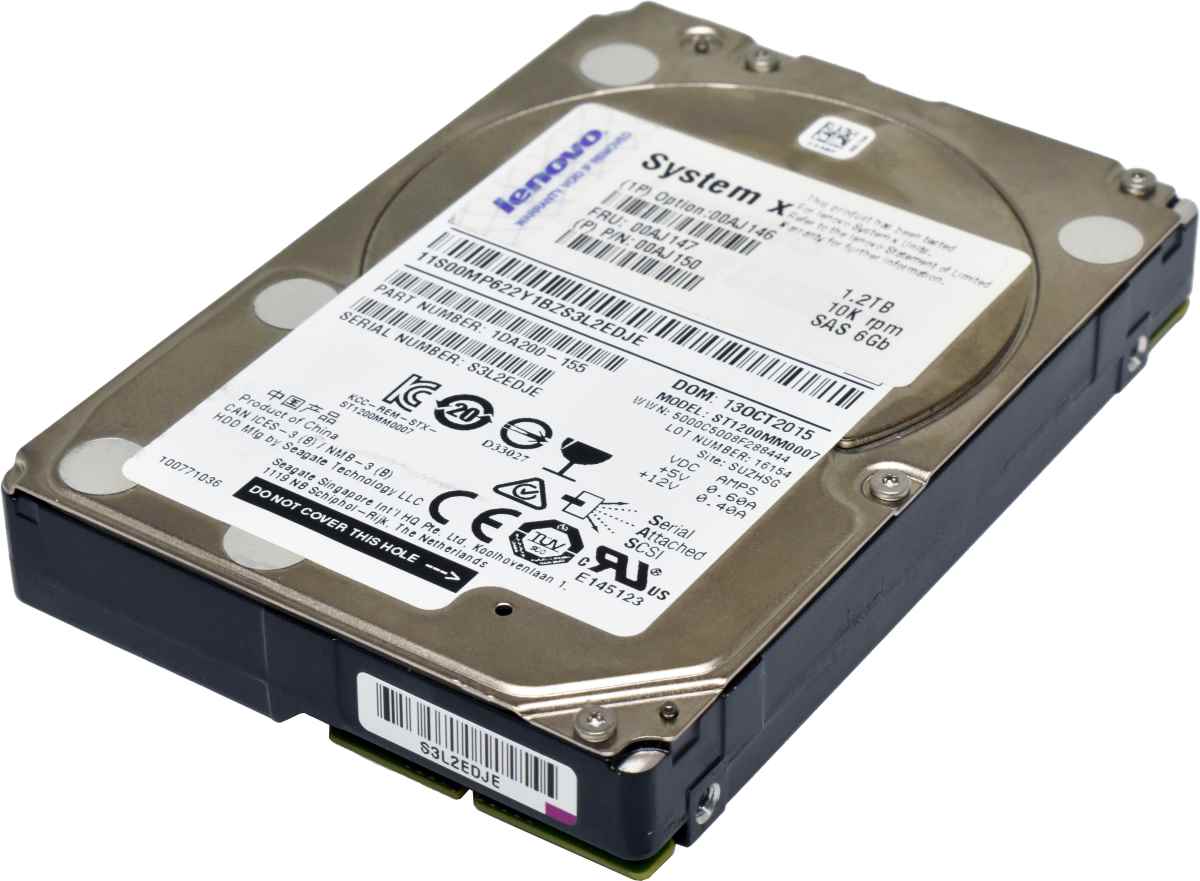 Lenovo Seagate 1,2TB 00AJ147 00AJ150 ST1200MM0007 2.5“ 10K 6G SAS HDD Lenovo Seagate 1,2TB 00AJ147 00AJ150 ST1200MM0007 2.5“ 10K 6G SAS HDD