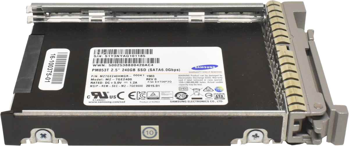 Cisco Samsung PM853T 240GB SATA 6Gb 2.5" SSD MZ-7GE2400 UCS-SD240G0KS2-EV