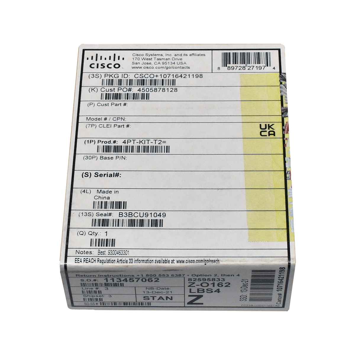 Cisco Rack Rail Kit Rackschienen 4PT-KIT-T2= für Cisco C9300-48UXM-A NEU/NEW Cisco Rack Rail Kit Rackschienen 4PT-KIT-T2= für Cisco C9300-48UXM-A NEU/NEW