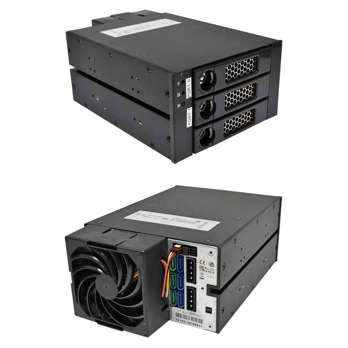 ICY IB-553SSK Wechselrahmen 3x 5.25 für 3x 3.5 SAS/SATA mit HDD Rahmen