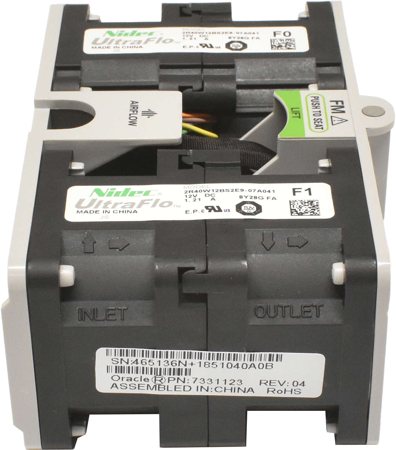 Sun Oracle Dual Counter Rotating Fan Module 7331123 für X7-2, X8-2 Chassis