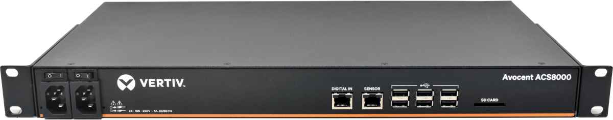 Vertiv Avocent ACS8008DAC 8-Port Advanced Console Server 500-316-502 +Rack Ears Vertiv Avocent ACS8008DAC 8-Port Advanced Console Server 500-316-502 +Rack Ears