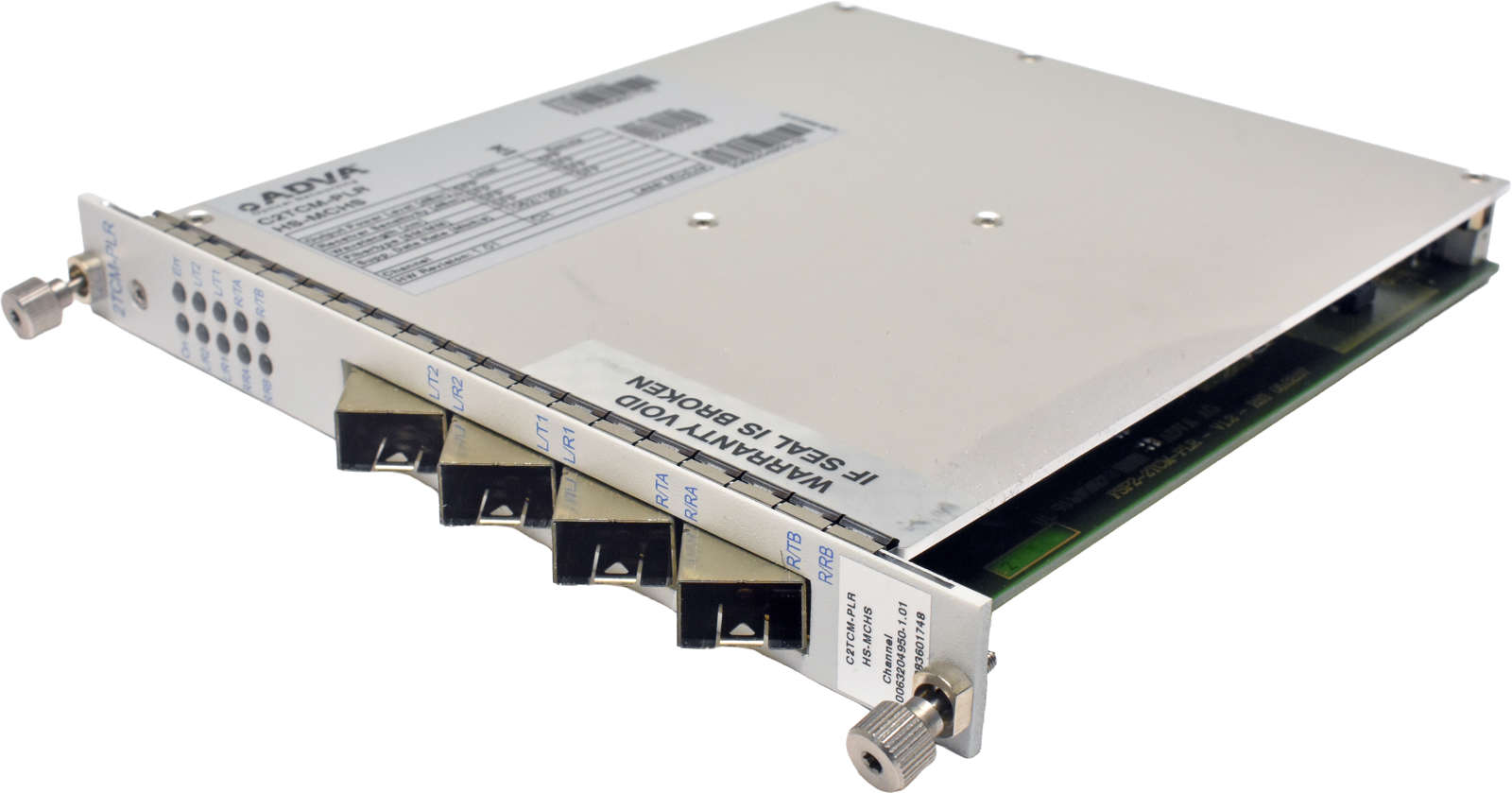 ADVA-C2TCM-PLR-HS-MCHS-0063204950-Quad-Port-SFP-CW-001.jpg ADVA C2TCM-PLR HS-MCHS 0063204950 Quad-Port SFP CWDM Channel Module for FSP 2000