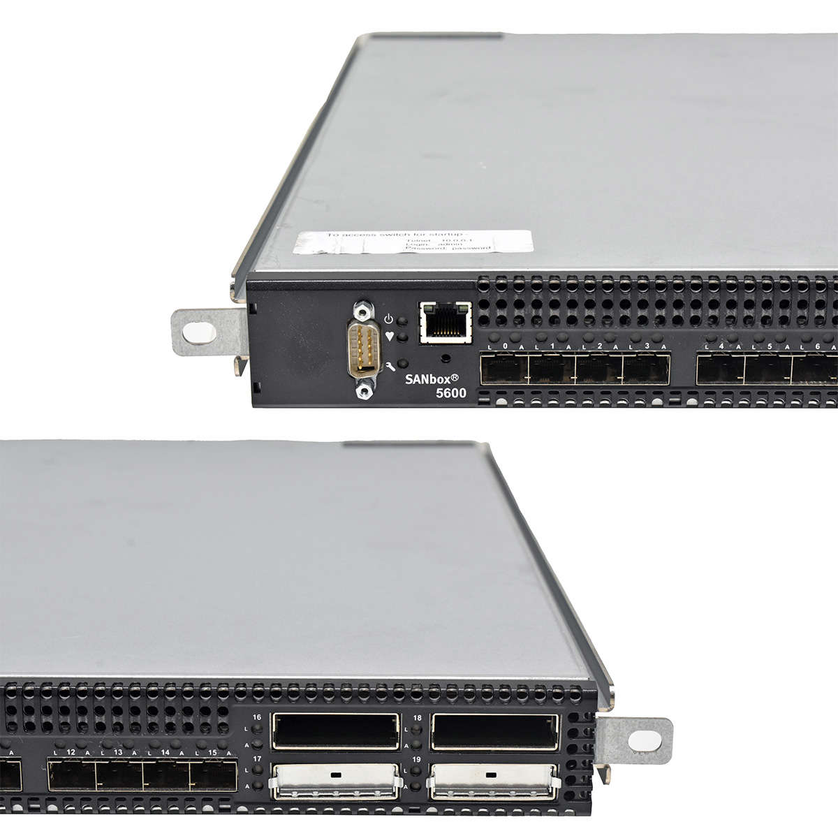 QLogic-SANbox-5602-SB5602Q-08A-B-31422-07-C-16-Por-006.jpg QLogic SANbox 5602 SB5602Q-08A B 31422-07 C 16-Port SFP Stackable FC Switch +5 Mini GBICs