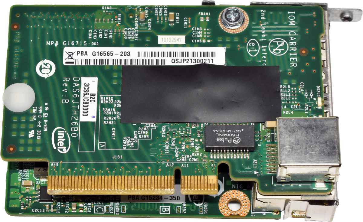 Intel G15234-350 Quad-Port RJ-45 GE NIC + Intel G16565-203 Carrier Card Single-Port RJ-45 GE