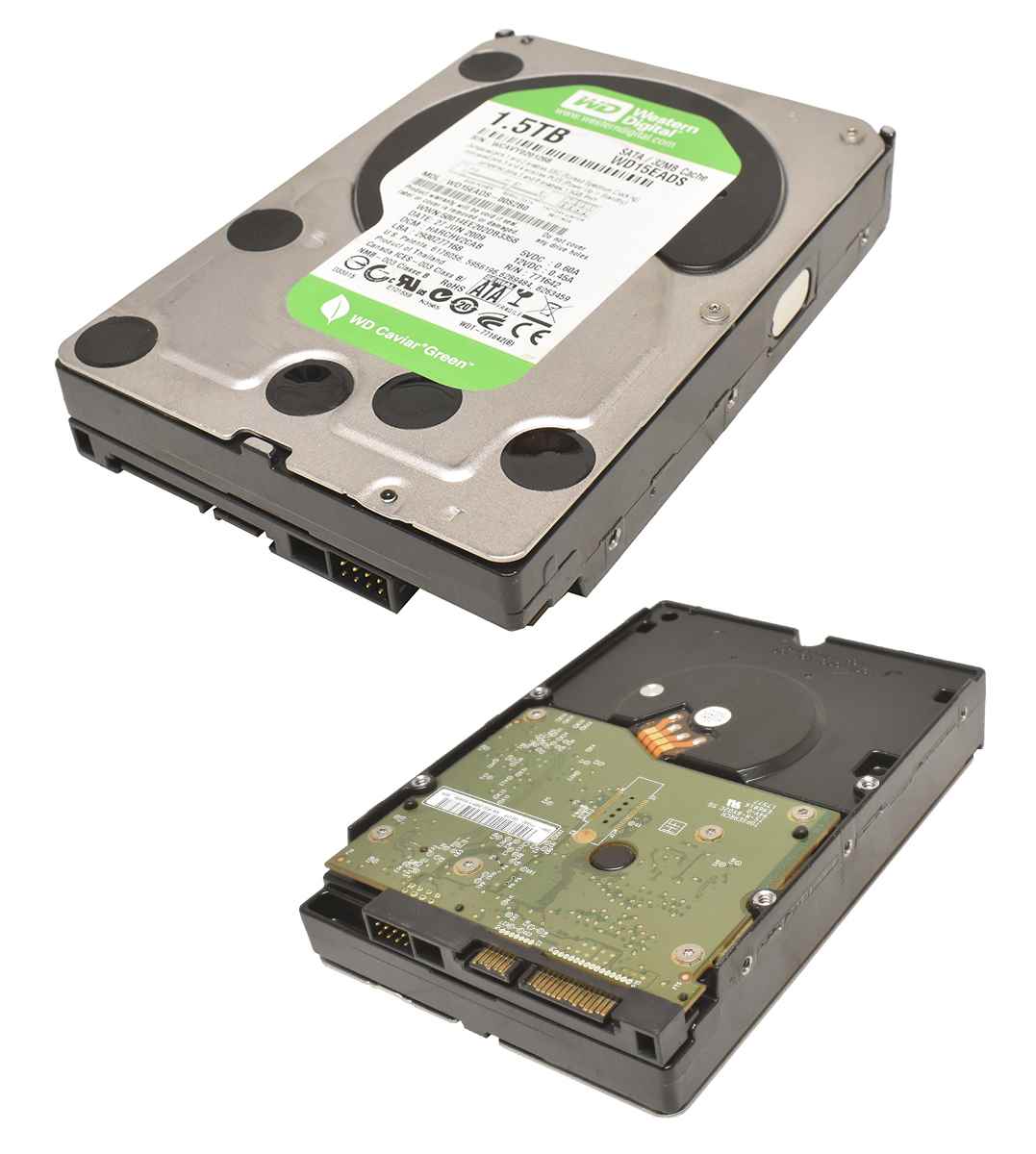 WD Western Digital Caviar Green 1.5TB 3.5" 5.4K 3G SATA HDD Festplatte WD15EADS 32MB Cache