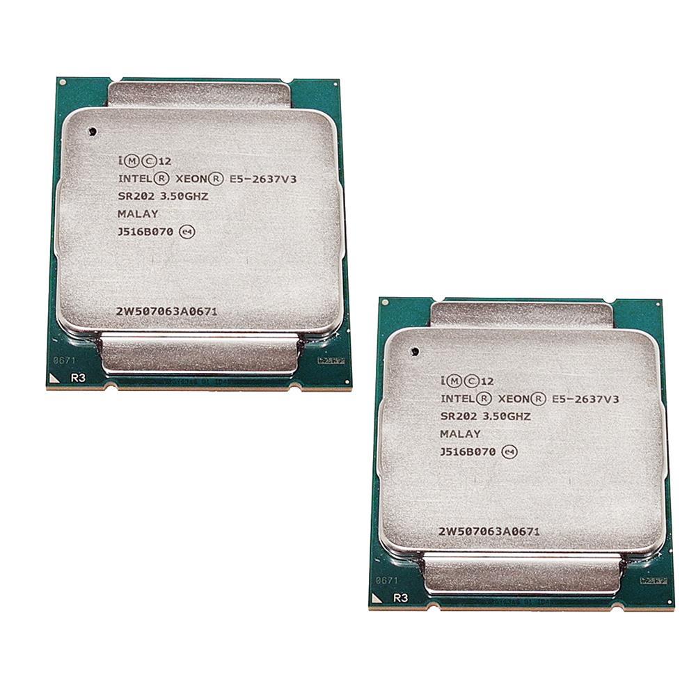2x Intel Xeon Processor E5-2637 V3 15 MB SmartCache 3.5 GHz 4 Core FCLGA2011-3 SR202 2x Intel Xeon Processor E5-2637 V3 15 MB SmartCache 3.5 GHz 4 Core FCLGA2011-3 SR202
