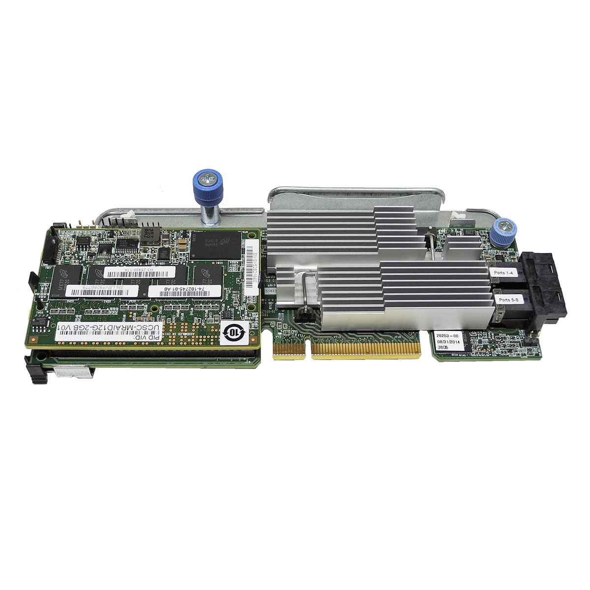 Cisco UCSC-MRAID12G 8-Port SAS RAID Controller +SAS Kabel 74-12862-01 A0 Cisco UCSC-MRAID12G 8-Port 4GB Cache SAS RAID Controller +SAS Kabel +BBU