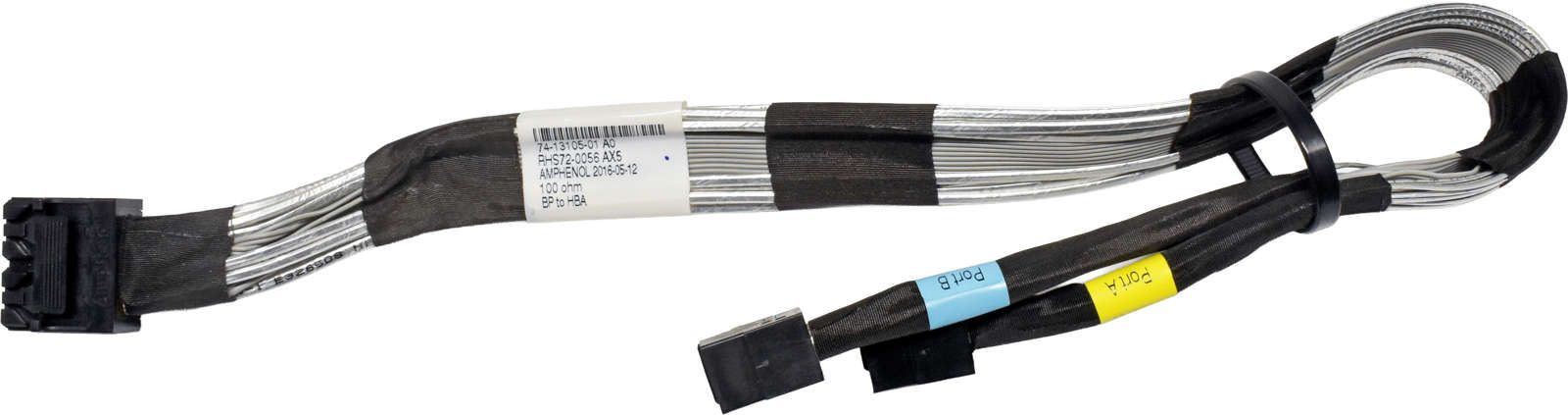 Cisco-Amphenol-RHS72-0056-74-13105-01-12G-MiniSAS-001.jpg Cisco Amphenol RHS72-0056 74-13105-01 12G MiniSAS HD Data Cable 0,45m SFF-8643 - SFF-8643 for UCS C240 M4