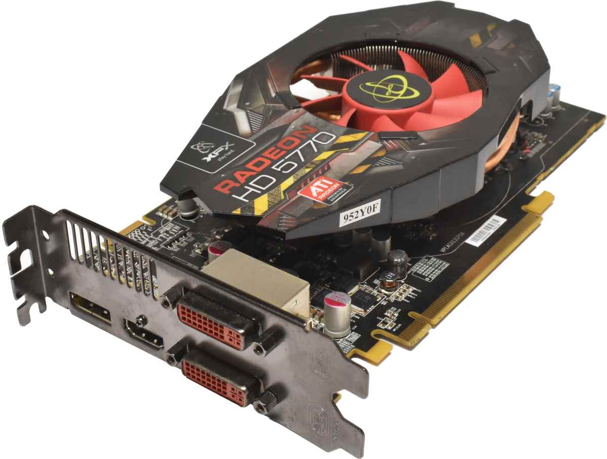 XFX HD-577X-ZN HD-577X-ZNFC AMD ATI Radeon HD 5770 Graphics Card Juniper 1GB GDDR5 PCIe 2.0 x16 HDMI DP 2x DVI FP XFX HD-577X-ZN HD-577X-ZNFC AMD ATI Radeon HD 5770 Graphics Card Juniper 1GB GDDR5 PCIe 2.0 x16 HDMI DP 2x DVI FP