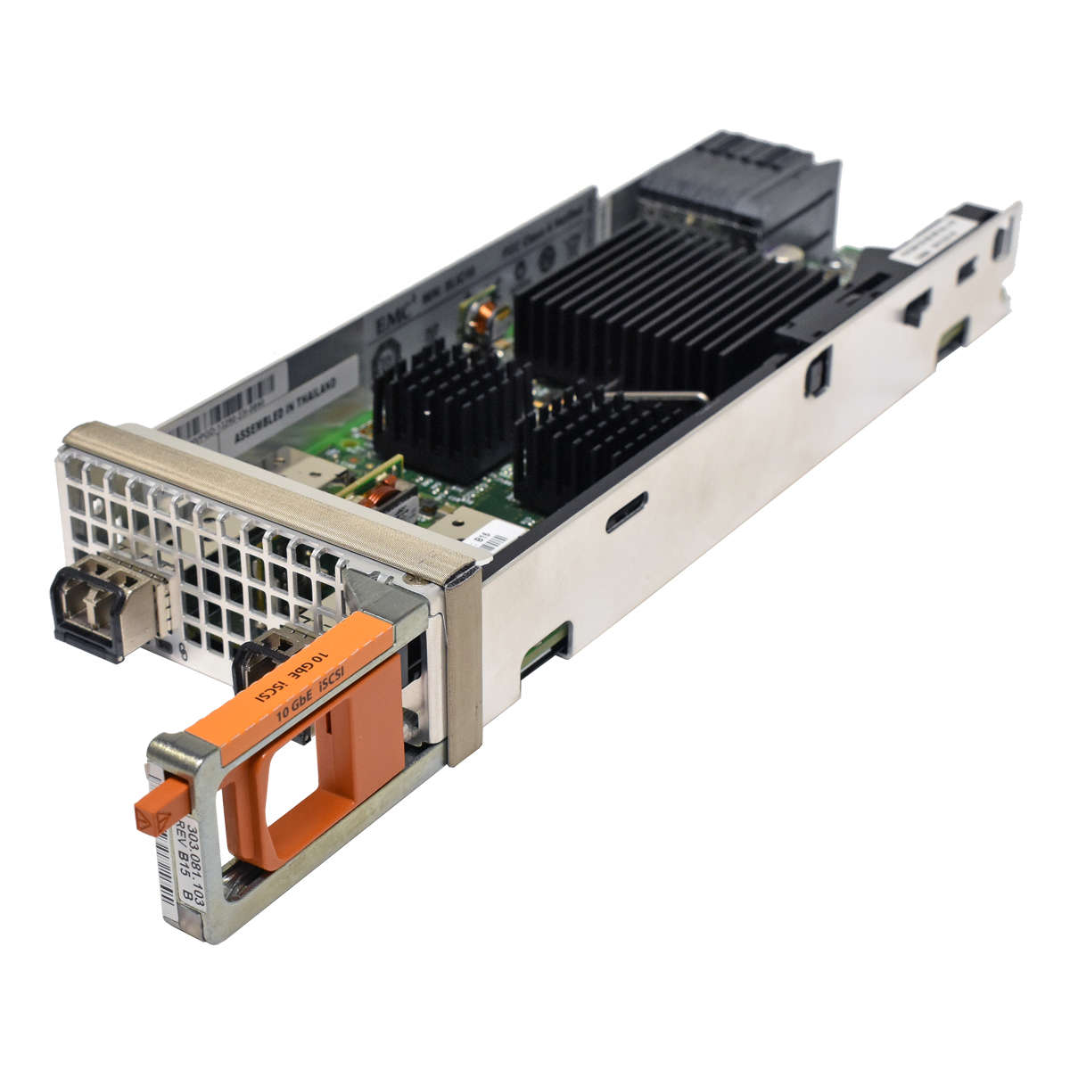 EMC-I-O-SLIC10-10Gb-iSCSI-Interface-Module-303-081-002.jpg EMC I/O SLIC10 10Gb iSCSI Interface Module 303-081-103 for VNX Storage 0HVPGD 2x mini GBICs