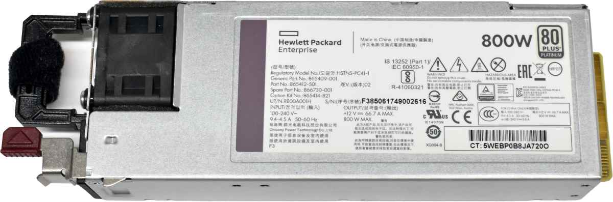 HP 800W PSU Netzteil HSTNS-PC41-1 HSTNS-PL41-1 866730-001 865414-B21 für DL360 DL380 G10 ML350 G10