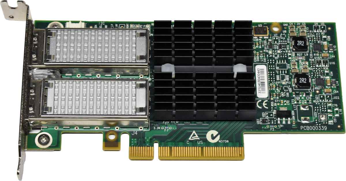 Dell 06RKNM Mellanox CX354A Dual-Port 40G PCIe x8 InfiniBand Network Adapter LP Mellanox MCX354A-FCCT ConnectX-3 Pro FDR IB 40 GbE PCIe x8 QSFP Server Adapter LP