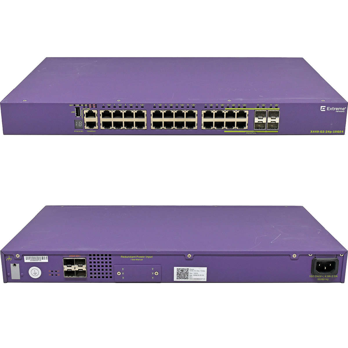 Extreme-Summit-X440-G2-24p-10GE4-24-Port-PoE-GE-Sw-005.jpg Extreme Summit X440-G2-24p-10GE4 24-Port PoE+ GE Switch 4+4 SFP/SFP+