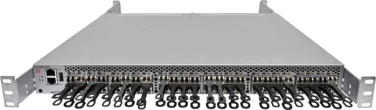 Brocade 6510 XHD-6510-24-R 80-1005522-03 16G FC Switch 48 act. Ports +48 16G Mini GBICs