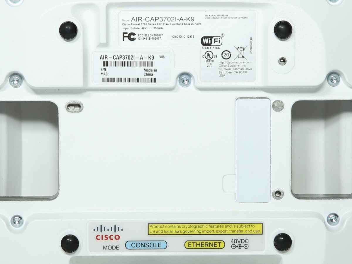 Cisco Aironet AIR-CAP3702I-A-K9 Acces Point 802.11a/g/n/ac Dual Band no AC Adapter Cisco Aironet AIR-CAP3702I-A-K9 Acces Point 802.11a/g/n/ac Dual Band no AC Adapter