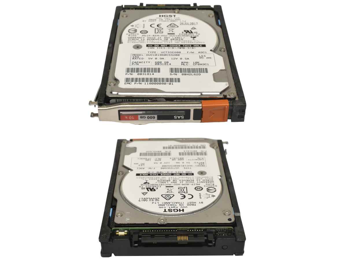 HGST 600GB 2.5“ 10K 6G SAS HDD Festplatte HUC101860CSS200 mit EMC Rahmen 005052299 HGST 600GB 2.5“ 10K 6G SAS HDD Festplatte HUC101860CSS200 mit EMC Rahmen 005052299