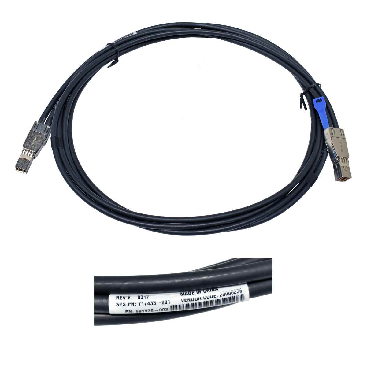Datenkabel 2m HP 12G Mini SAS HD Kabel 691970-003 717433-001 SFF-8644 - SFF-8644
