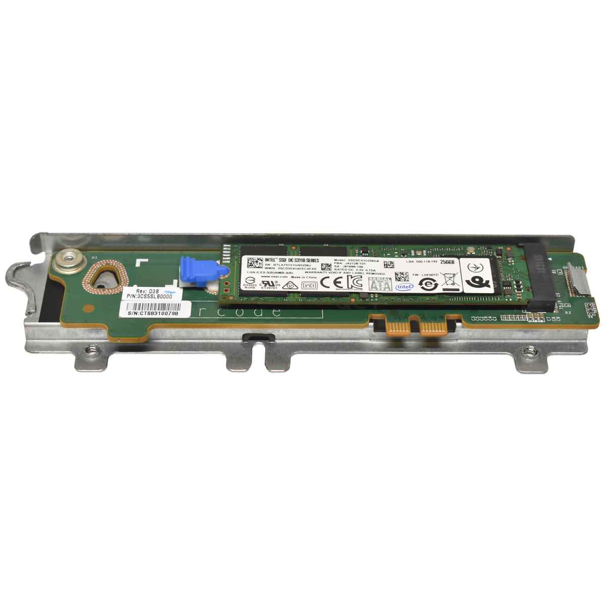 Quanta Intel SSDSCKKI256G8 SSD 256GB M.2 PCIe Riser Card QuantaPlex Node T42S-2U