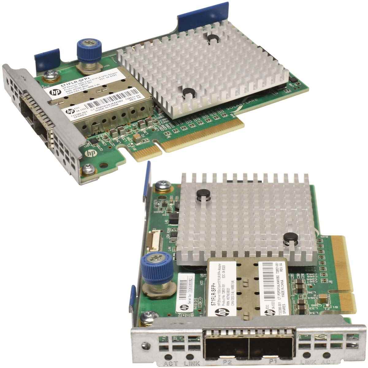HP Ethernet 10Gb 2-port 571FLR-SFP+ Adapter PN: 728531-001 733386-001 HP 570FLR-SFP+ 10GbE Dual-Port FC Adapter 717710-001-001 717489-001