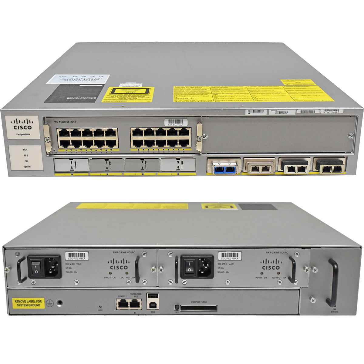 Cisco Catalyst WS-C4900M 68-2911-08 8x 10G X2-Transceiver Ports 1 x WS-X4920-10GE