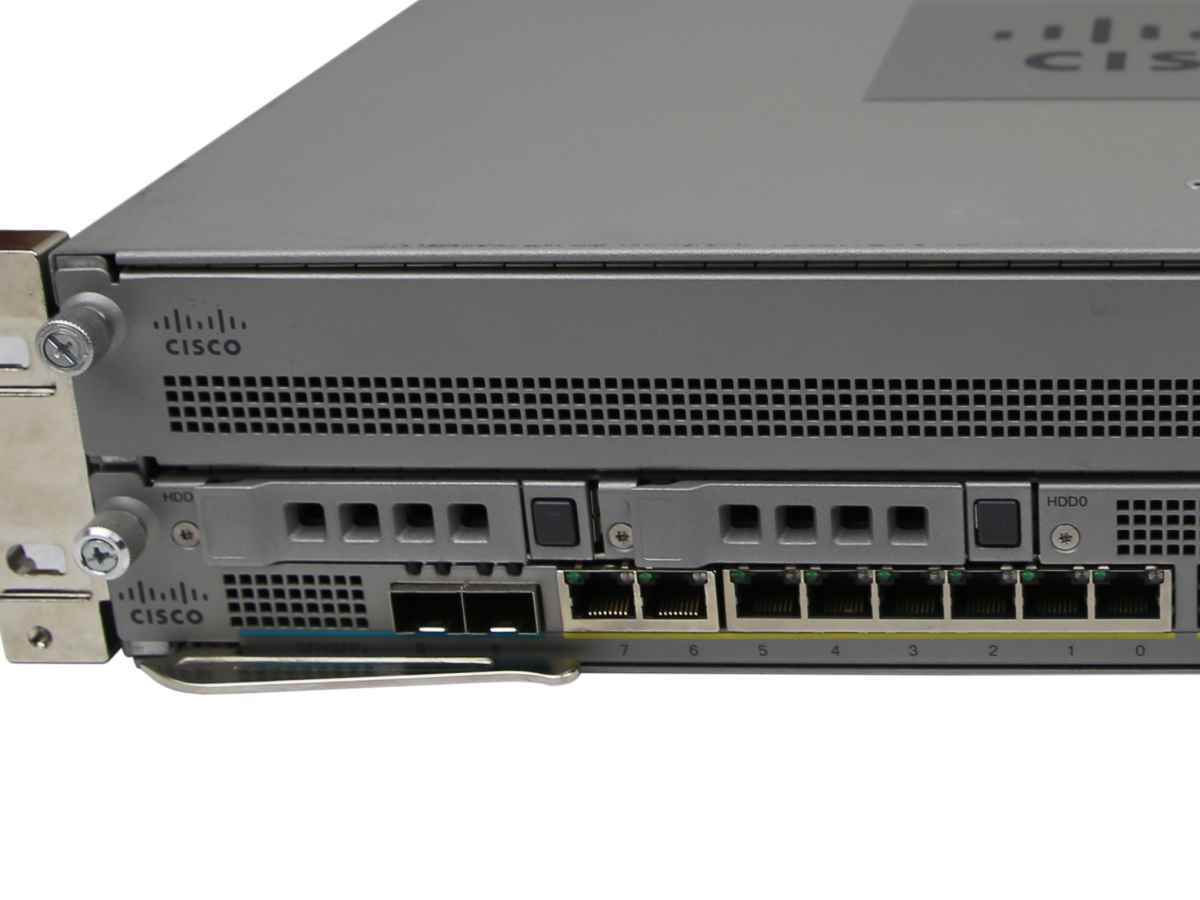 Cisco Firewall ASA5585 +Module ASA5585-X SSP-10 Dual PSU 2x HDD Blank No HDD +Rack Ears