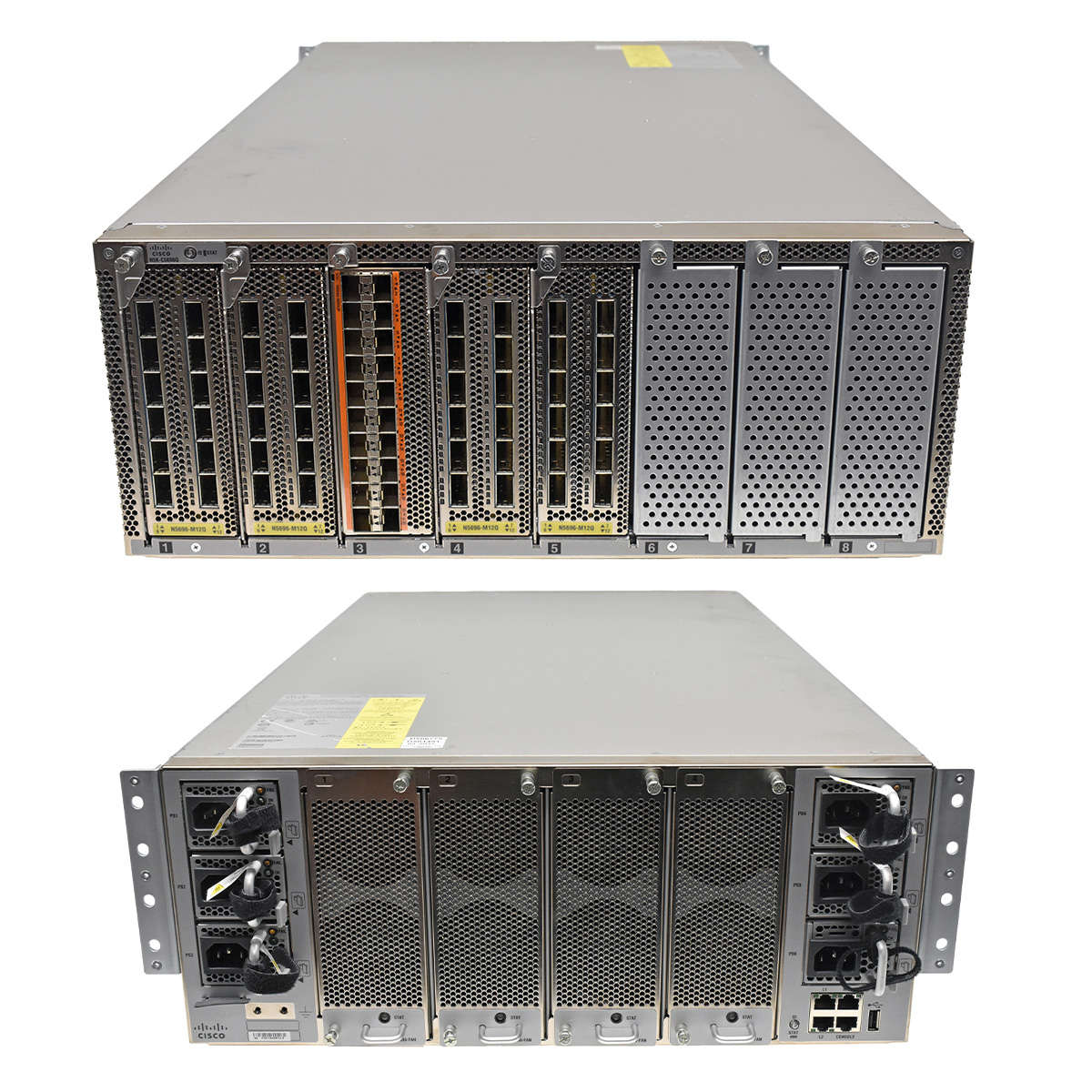 Cisco-Switch-N5K-C5696Q-68-5317-01-4x-N5696-M12Q-1-005.jpg Cisco Switch N5K-C5696Q 68-5317-01 4x N5696-M12Q 1x N5696-M12Q 6x PSU 4x FAN