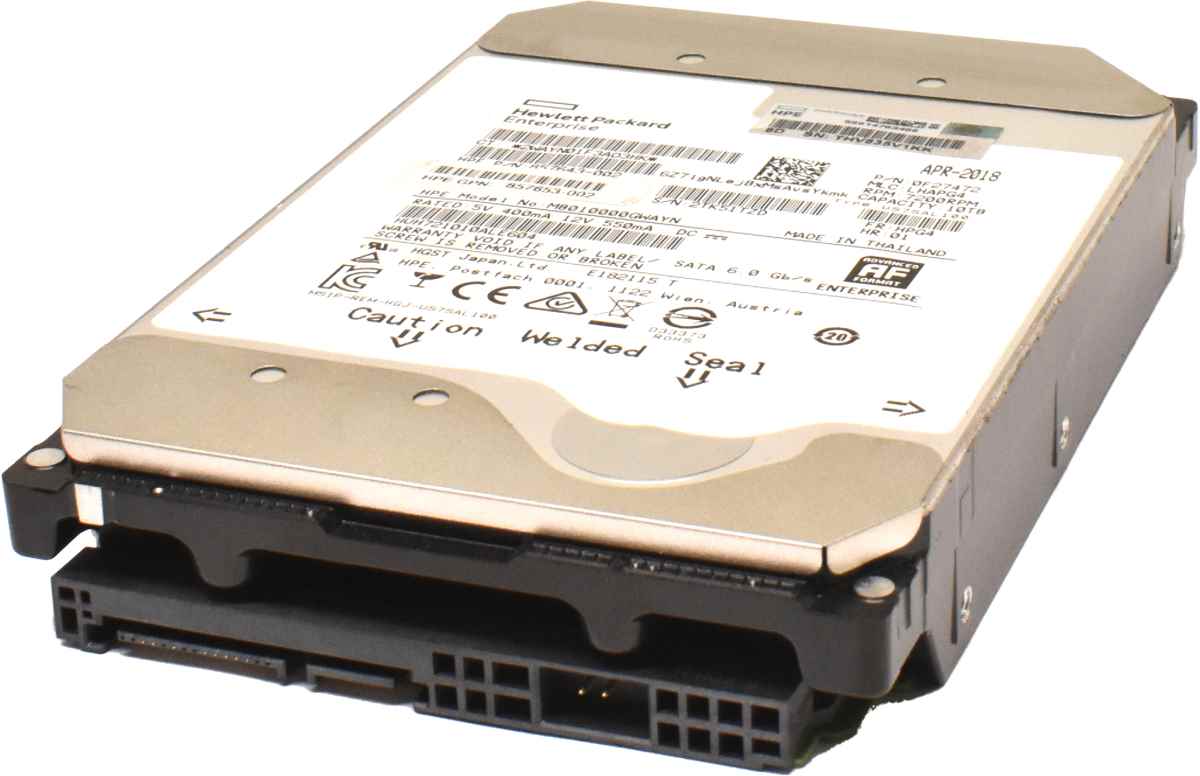 HGST 10TB 3.5" SATA 6G 7.2K HDD Festplatte HUH721010ALE604 PN 0F27472 HPE P/N 857643-002