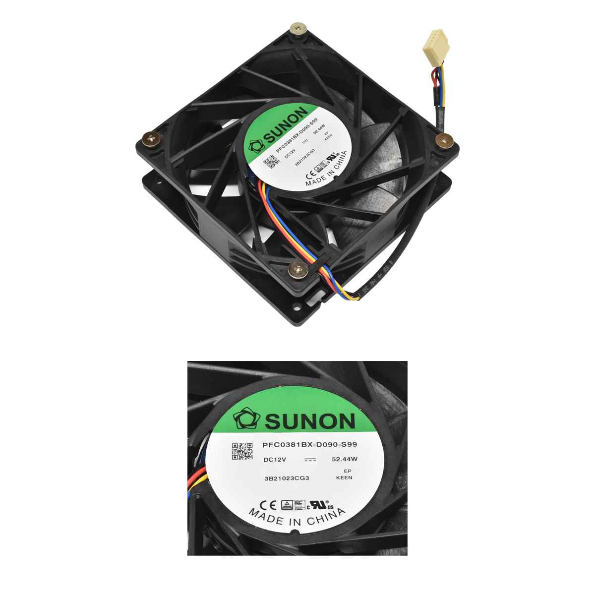 Gigabyte G431-MM0 Sunon FAN/Lüfter PFC0381BX-D090-S99 3B21023CG3 12V 52.44W Gigabyte G431-MM0 Sunon FAN/Lüfter PFC0381BX-D090-S99 3B21023CG3 12V 52.44W