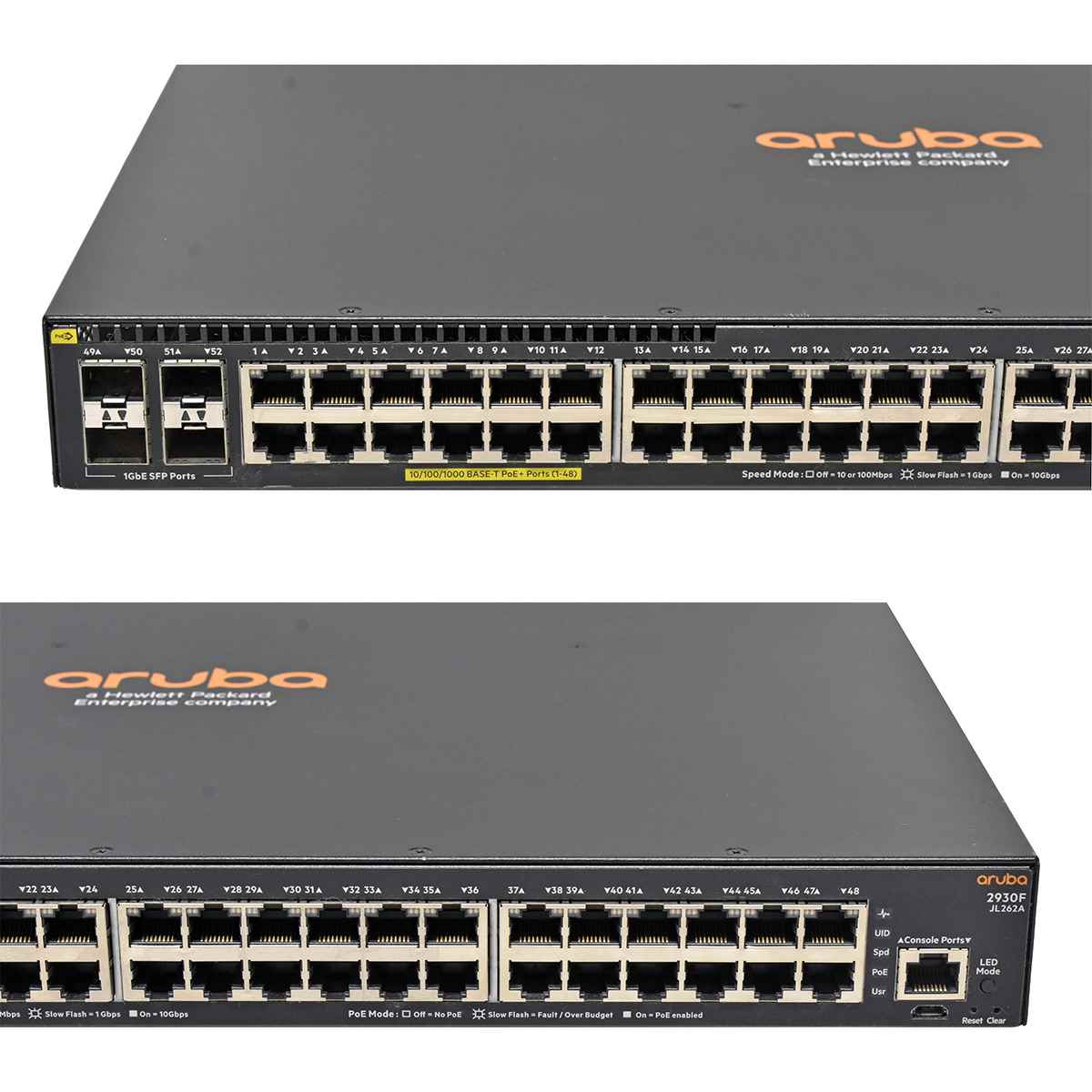 HP Aruba 2930F JL262A 48-Port PoE+ GE Switch 4 x SFP HP Aruba 2930F JL262A 48-Port PoE+ GE Switch 4 x SFP
