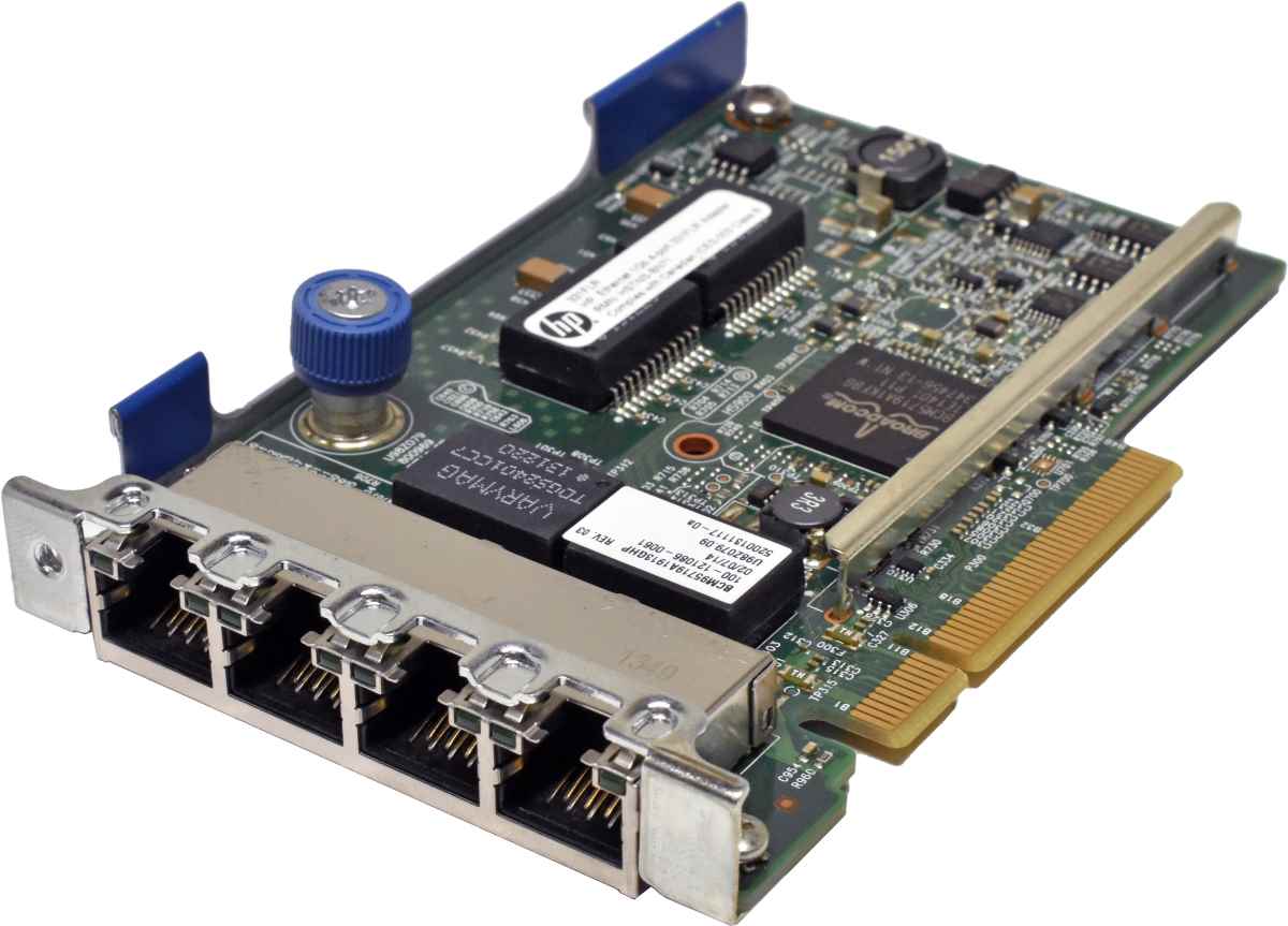 HP 331FLR 4-Port PCIe x8 Gigabit Ethernet Network Adapter 629133-001 634025-001 ohne Kühler HP 331FLR 4-Port PCIe x8 Gigabit Ethernet Network Adapter 629133-001 634025-001 ohne Kühler