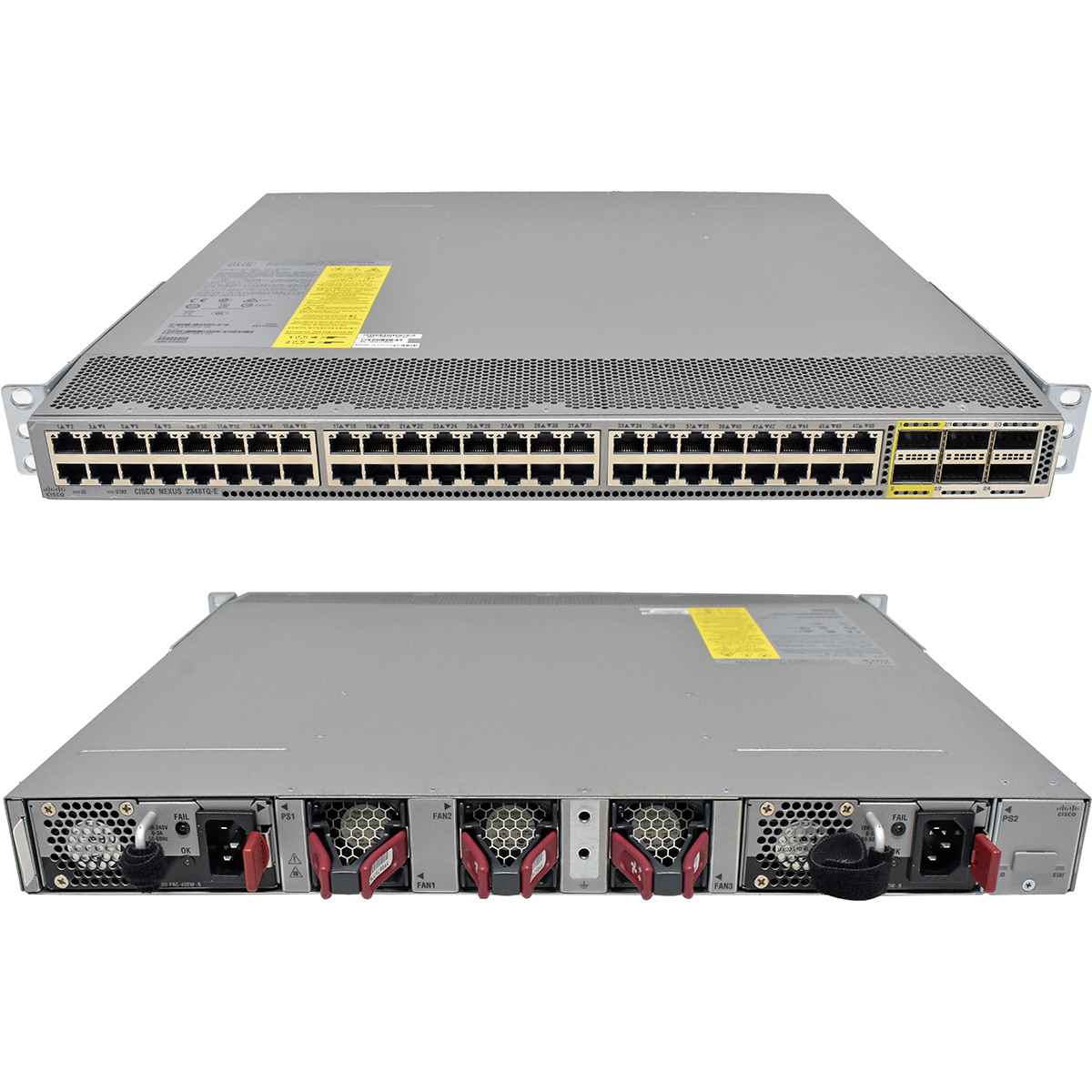 Cisco Nexus 2348TQ Fabric Extender N2K-C2348TQ-10G-E 2x PSU Exhaust Rack Ears