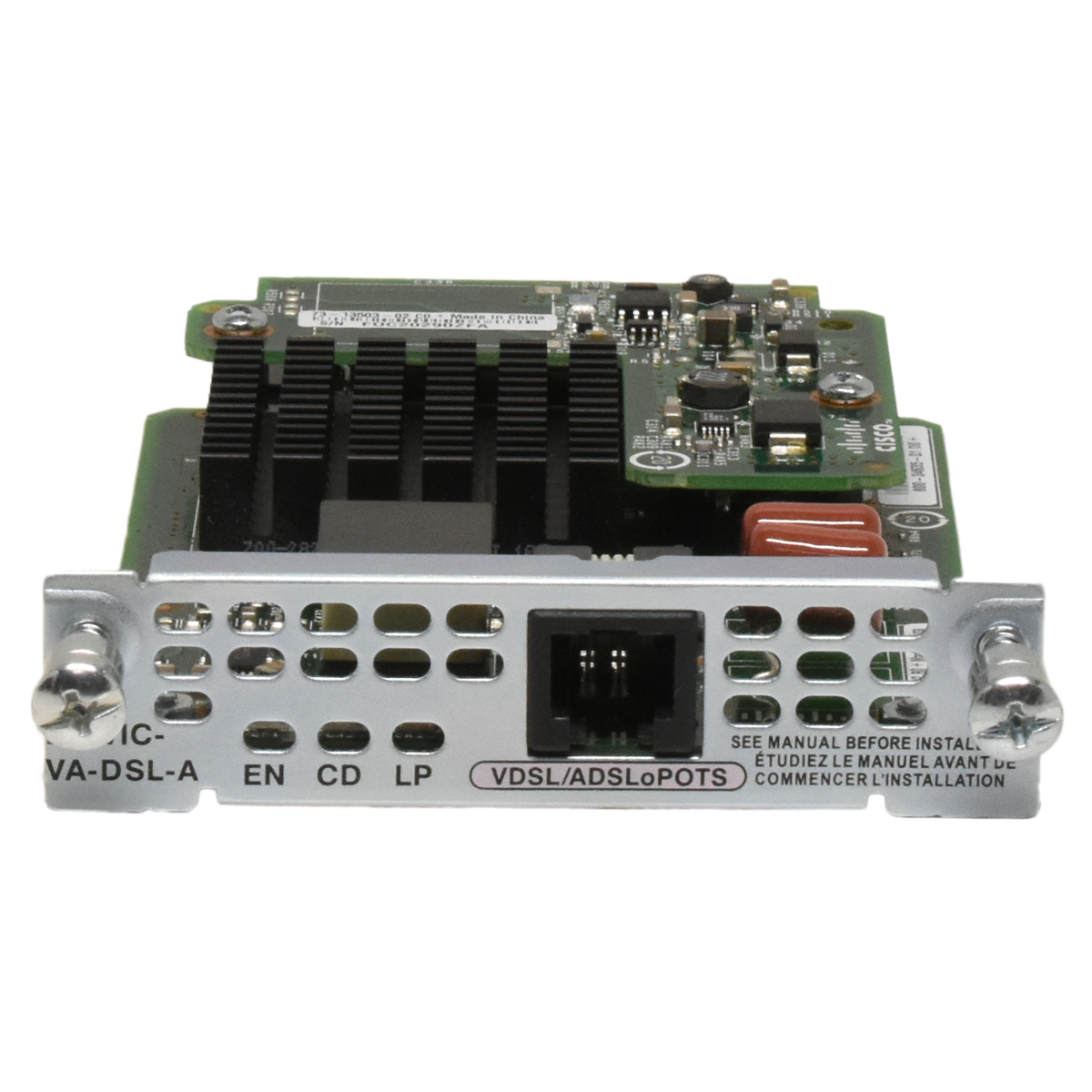 Cisco EHWIC-VA-DSL-A 1-Port MultiMode VDSL2 ADSL/2/2+ WAN Interface Card Annex A 73-13372-02 Cisco EHWIC-VA-DSL-A 1-Port MultiMode VDSL2 ADSL/2/2+ WAN Interface Card Annex A 73-13372-02