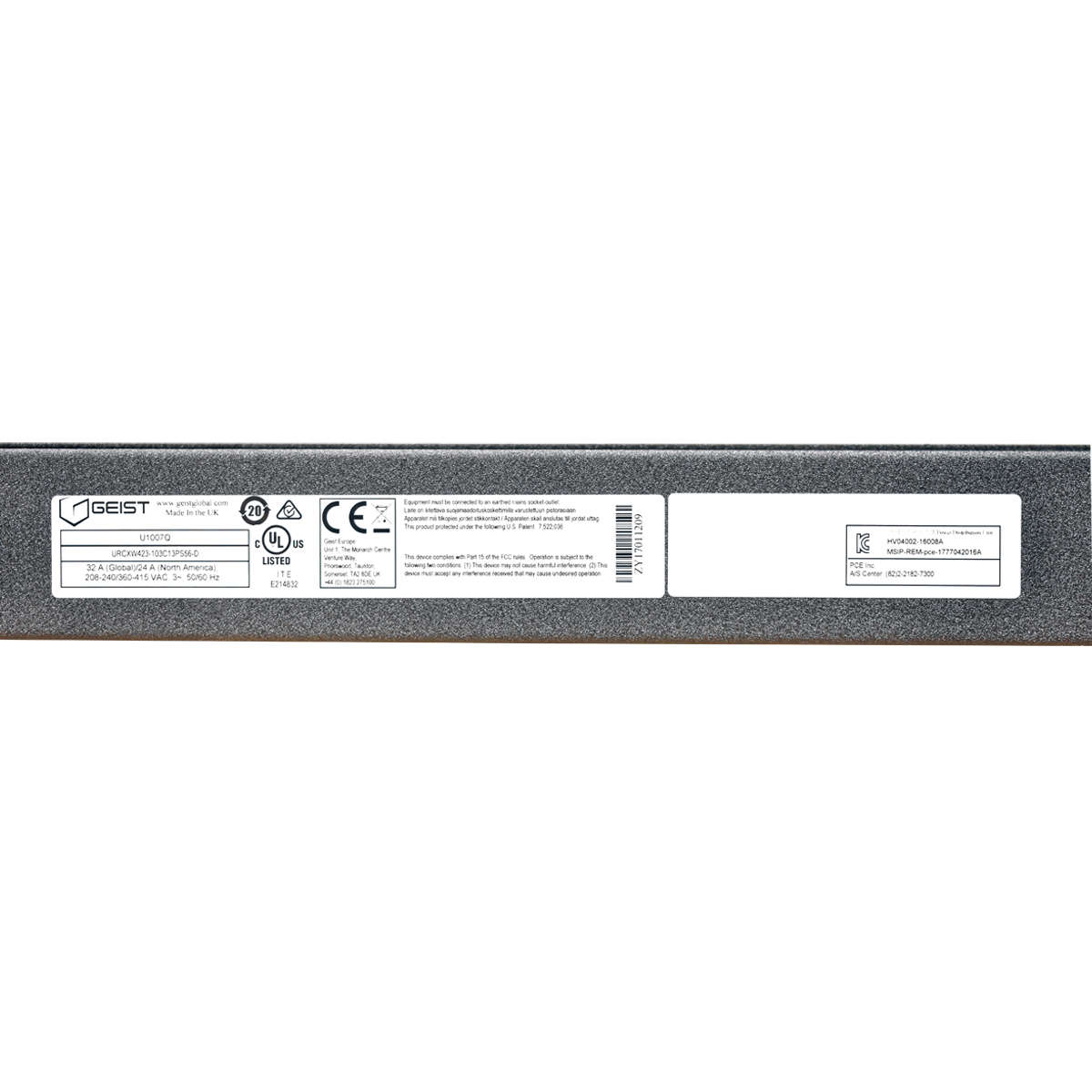 Geist-RCX-D-U1007Q-URCXW423-103C13PS56-D-42xC13-Me-008.jpg Geist RCX-D U1007Q URCXW423-103C13PS56-D 42xC13 Metered PDU 3-Phasen + Rackmontageblech
