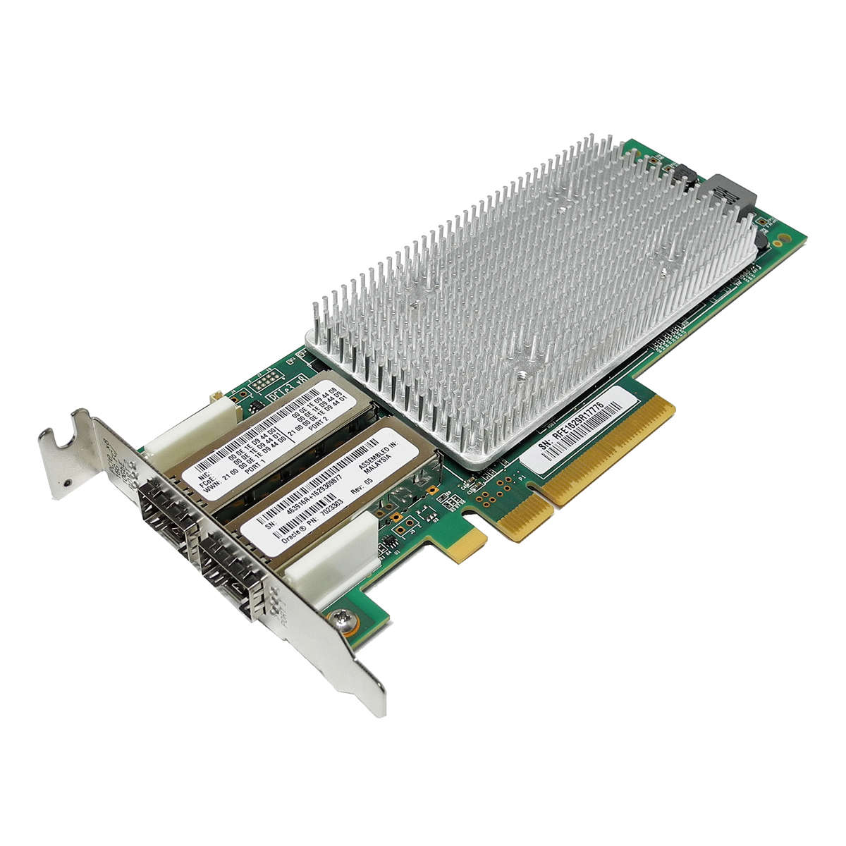 Oracle-QLogic-QLE8362-ORL-Dual-Port-16Gb-SFP-PCIe-001.jpg Oracle QLogic QLE8362-ORL Dual-Port 16Gb SFP+ PCIe x8 Server Adapter 7023303 LP