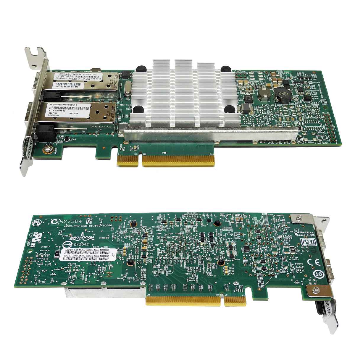 IBM 94Y5181 BroadCom NetXtreme Dual-Port 10Gb FC SFP+ Network Adapter LP IBM 94Y5181 BroadCom NetXtreme Dual-Port 10Gb FC SFP+ Network Adapter LP