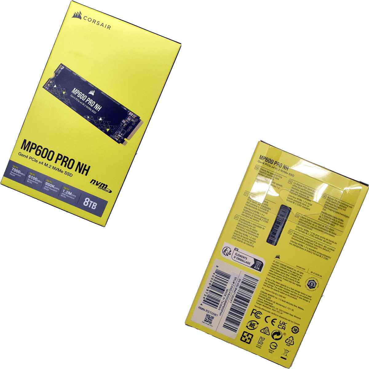 Corsair MP600 Pro NH Gen4 PCIe x4 M.2 NVMe SSD 8TB NEU! Corsair MP600 Pro NH Gen4 PCIe x4 M.2 NVMe SSD 8TB NEU!