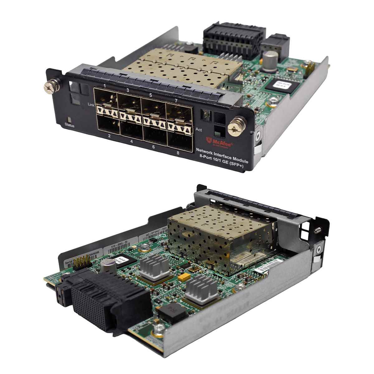 McAfee IAC-8P10NET-MOD 610-2050-00 8-Port 1/10GE SFP+ Interface Module for NS9100 NS9200 NS9300