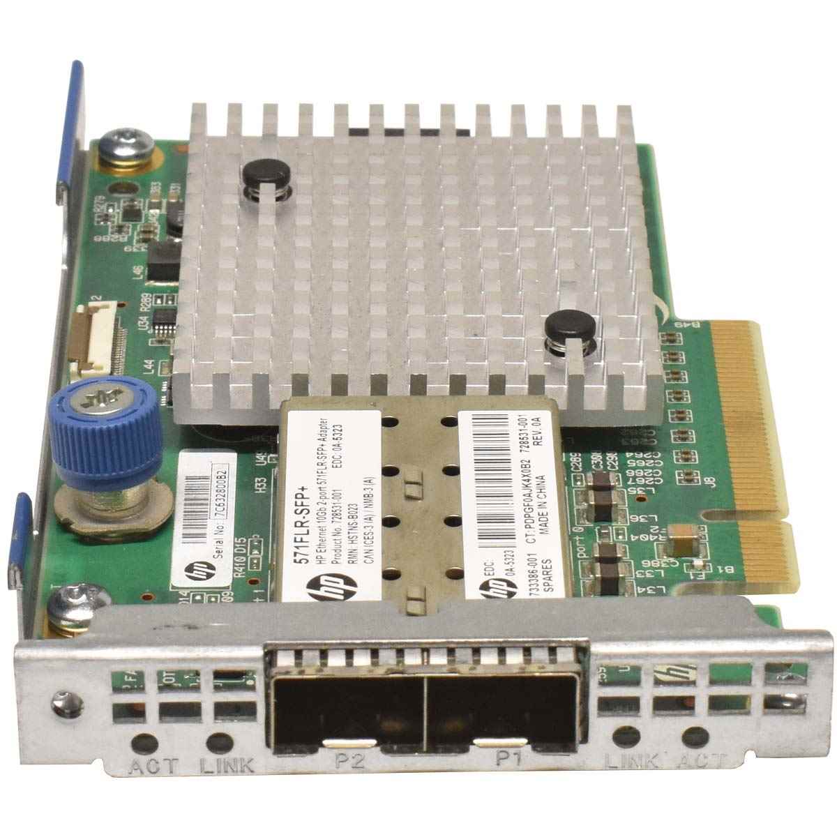 HP Ethernet 10Gb 2-port 571FLR-SFP+ Adapter PN: 728531-001 733386-001 HP 570FLR-SFP+ 10GbE Dual-Port FC Adapter 717710-001-001 717489-001