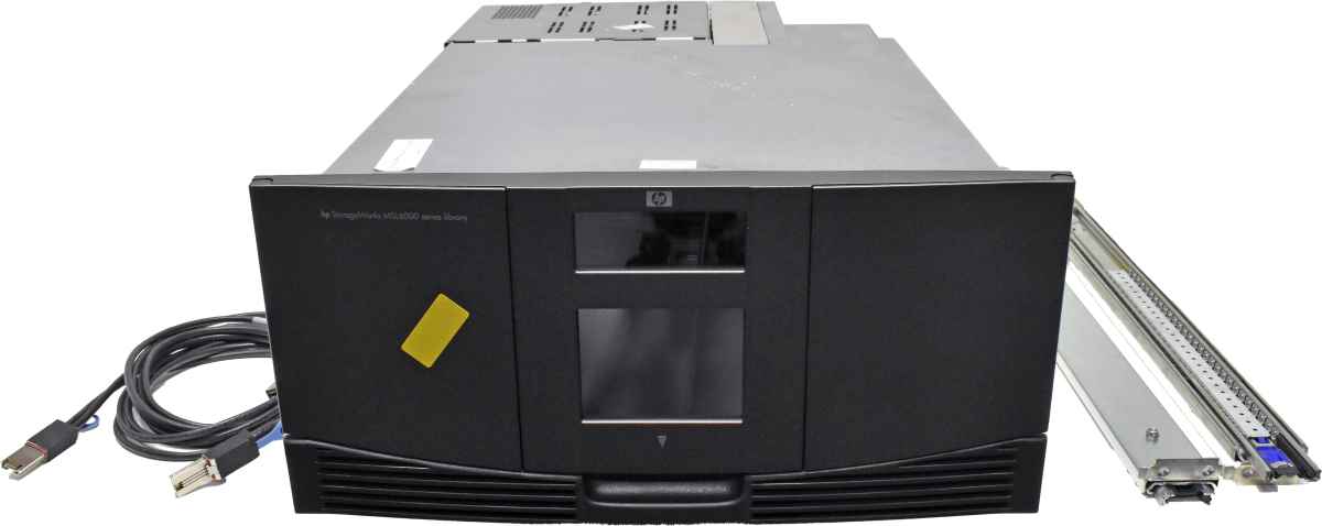 HP MSL6030 LTO-3 30-Tape Library AD612A  with two Tape Drives