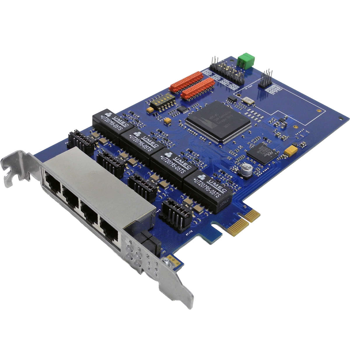 Junghanns-QuadBRI-2-0-PCI-Express-ISDN---VoIP-Netz-001.jpg Junghanns QuadBRI 2.0 PCI Express ISDN - VoIP Netzwerkkarte HFC-4S für Linux