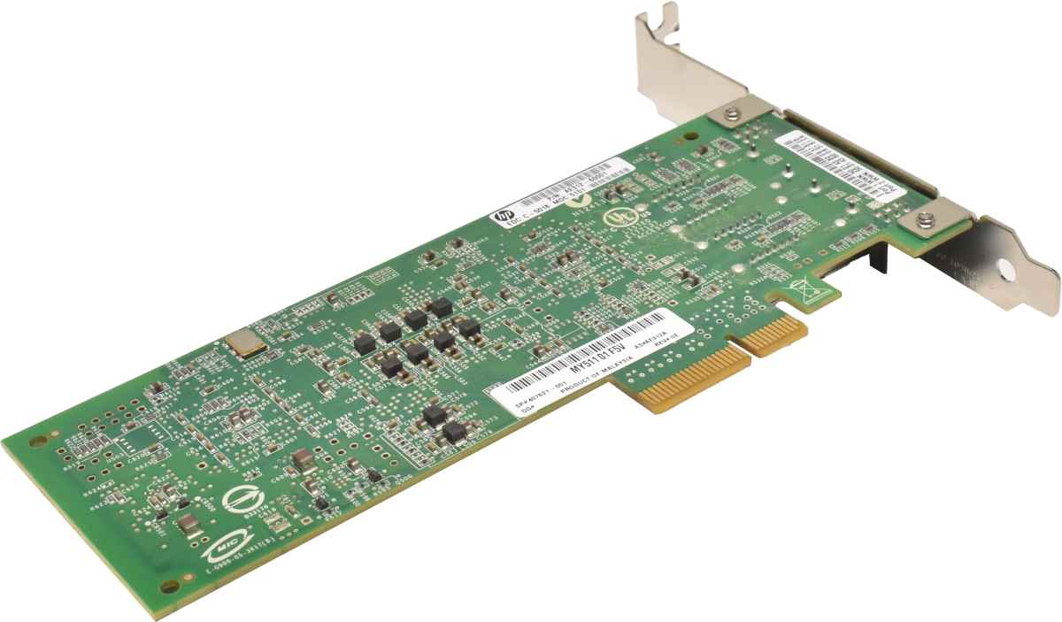 QLogic QLE2462-HP FC Dual-Port 4GBit PCIe x4 Host Bus Adapter SP# 407621-001 FP